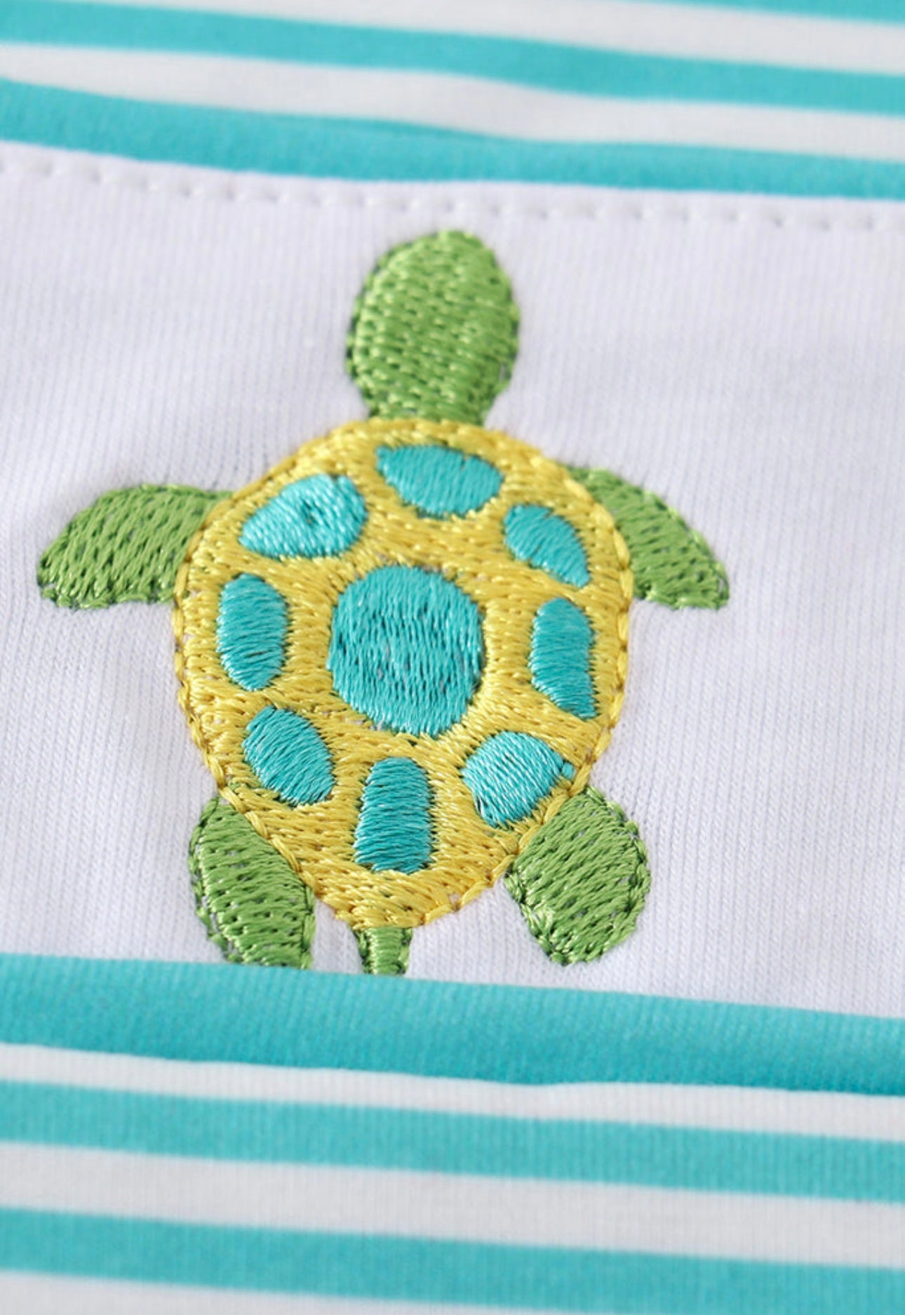 Striped Turtle Embroidery Jonjon