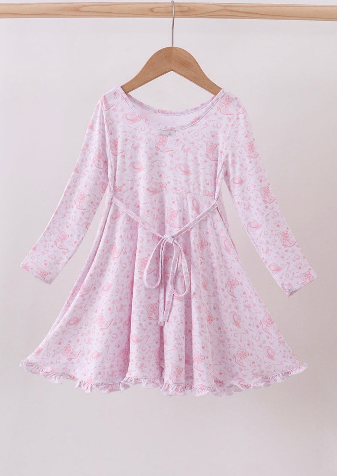 Premium Pink Boots Bamboo Dress