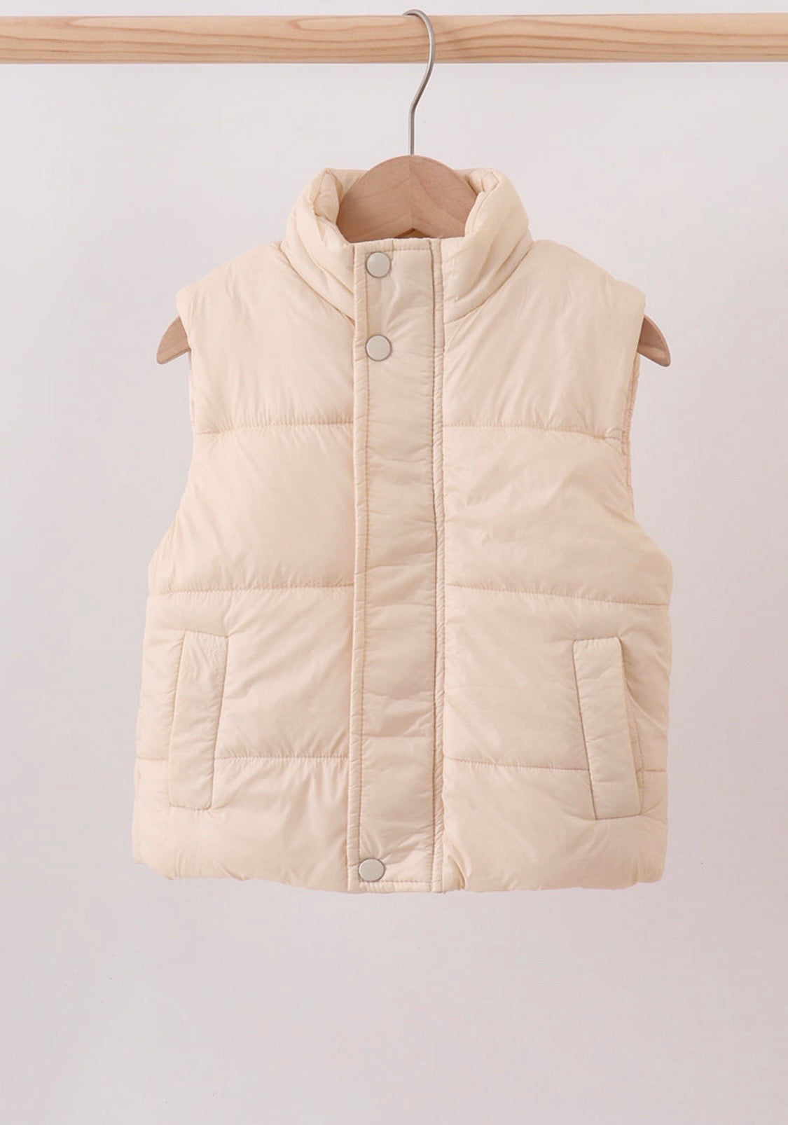 Cream Mommy & Me Puffer Vest