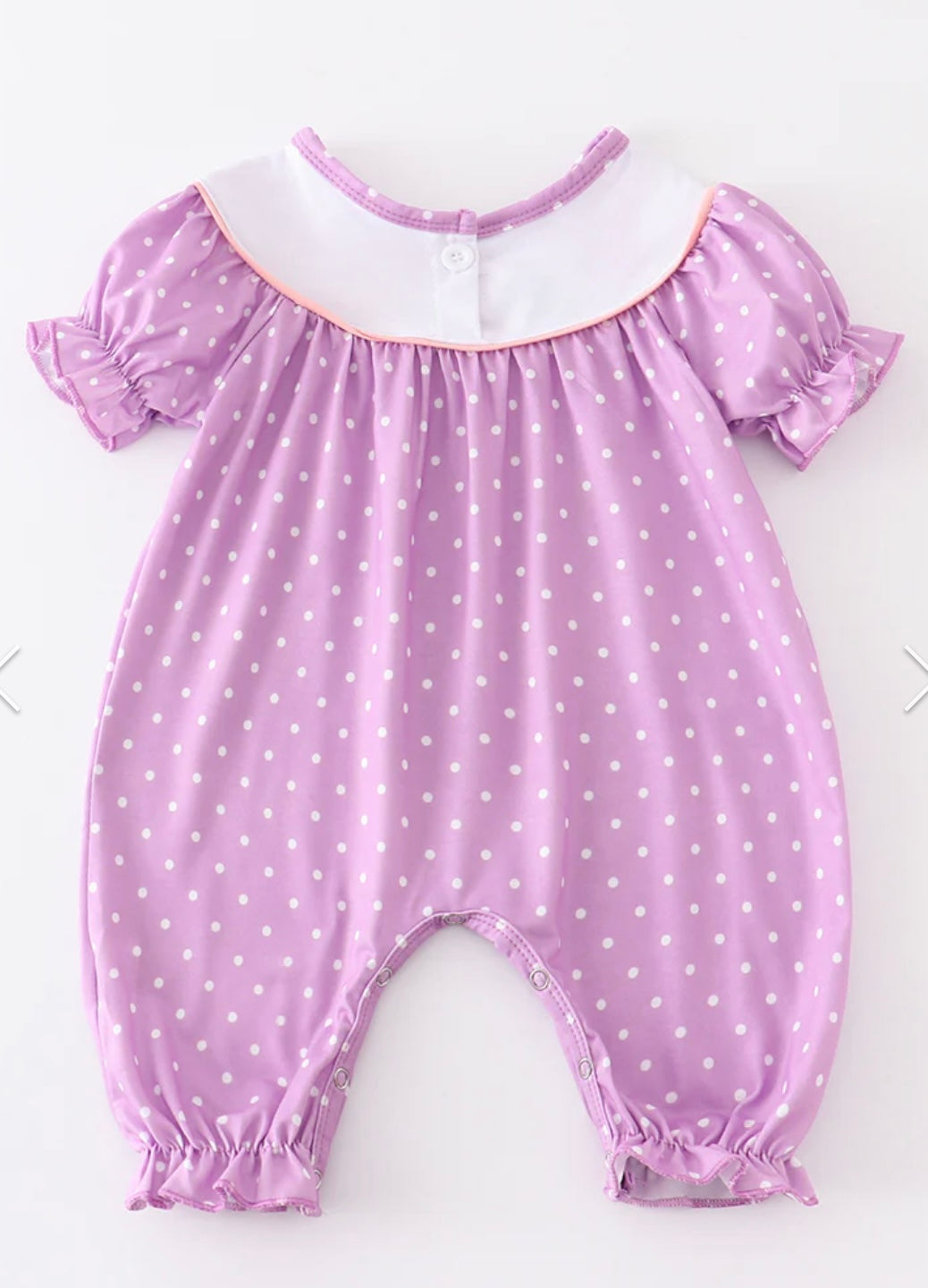 Purple French Knot Dino Romper