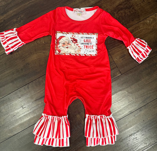 Santa Checklist Romper