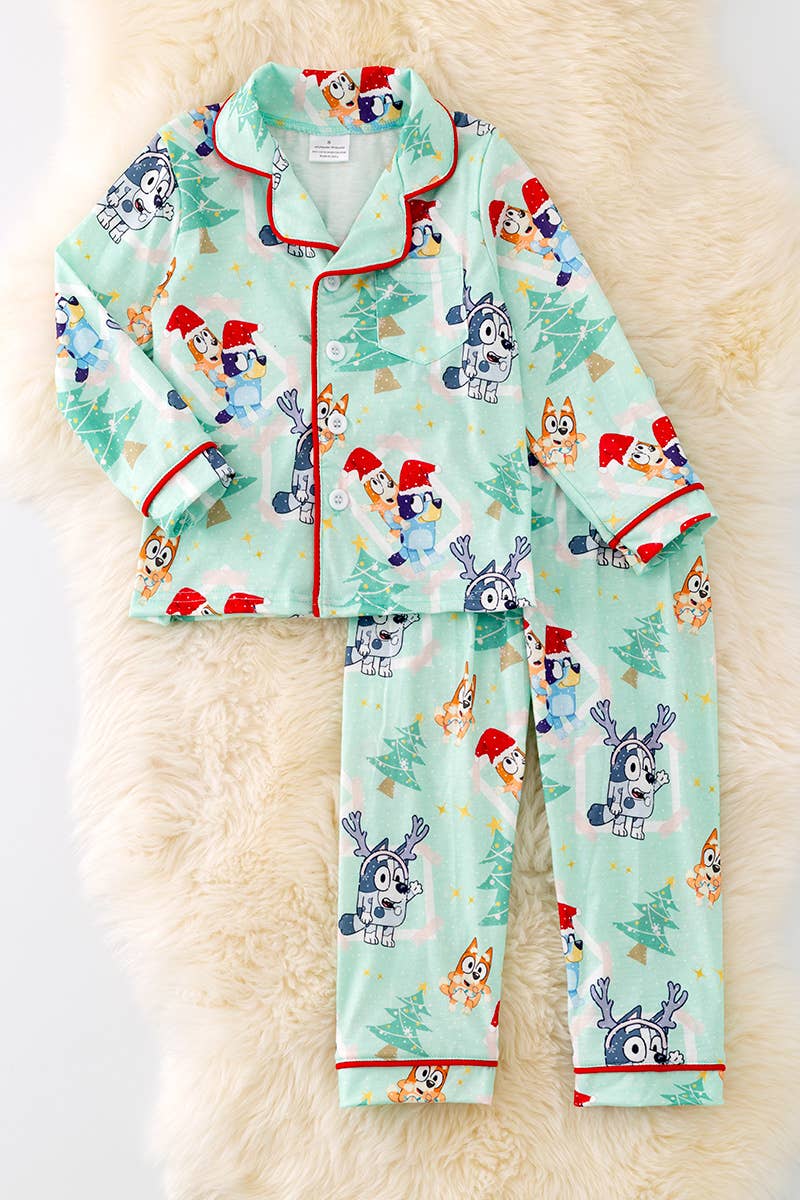 BLUEY CHRISTMAS PRINTED PAJAMAS SET