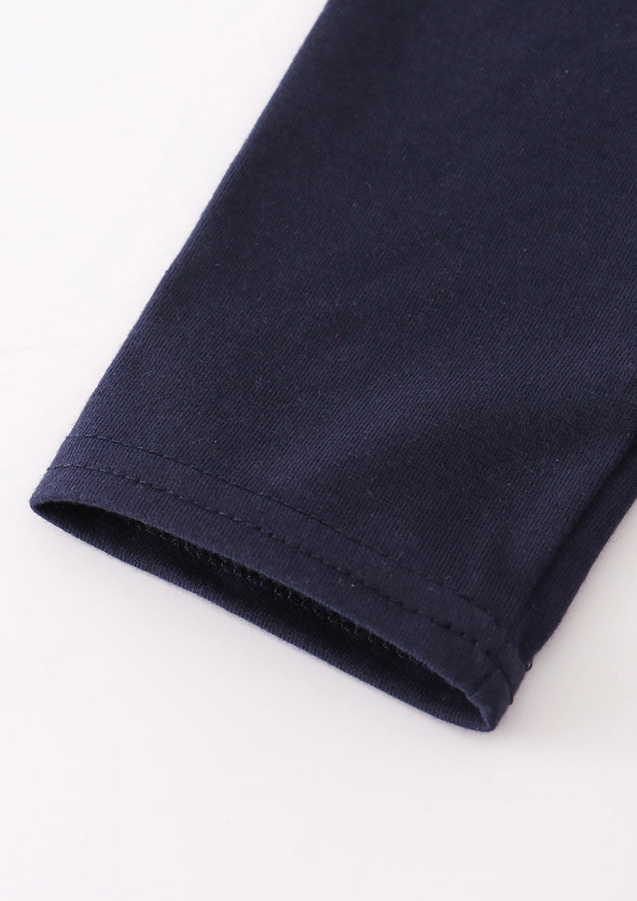 Navy Duck Embroidery Top