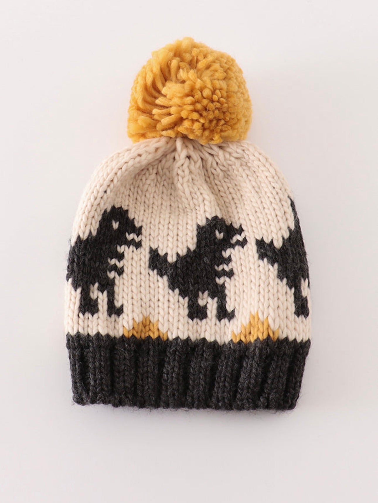 Pom Pom Dino Beanie