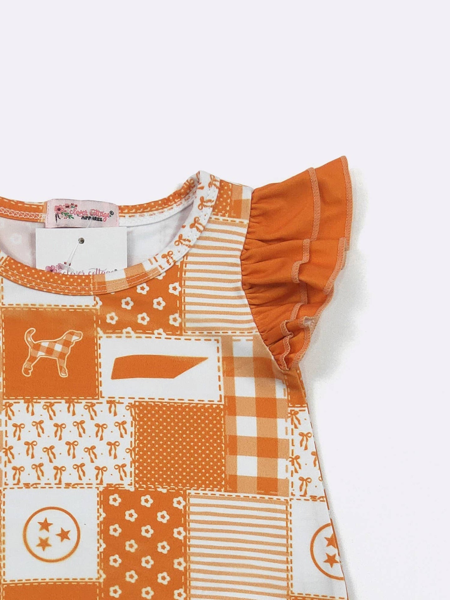 Patchwork TN Ruffle Short Baby Romper