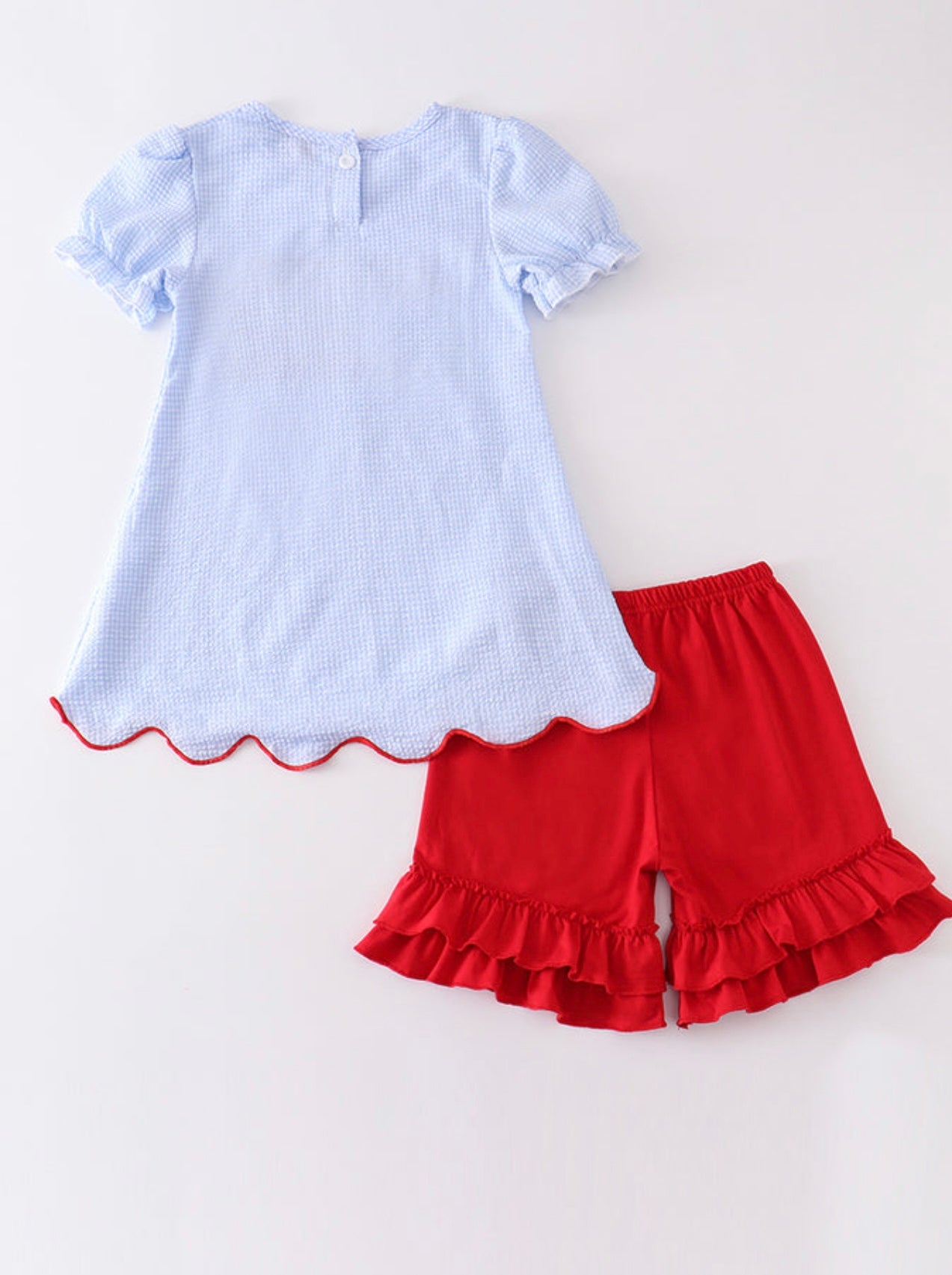 Patriotic Flag Seersucker Girl Set