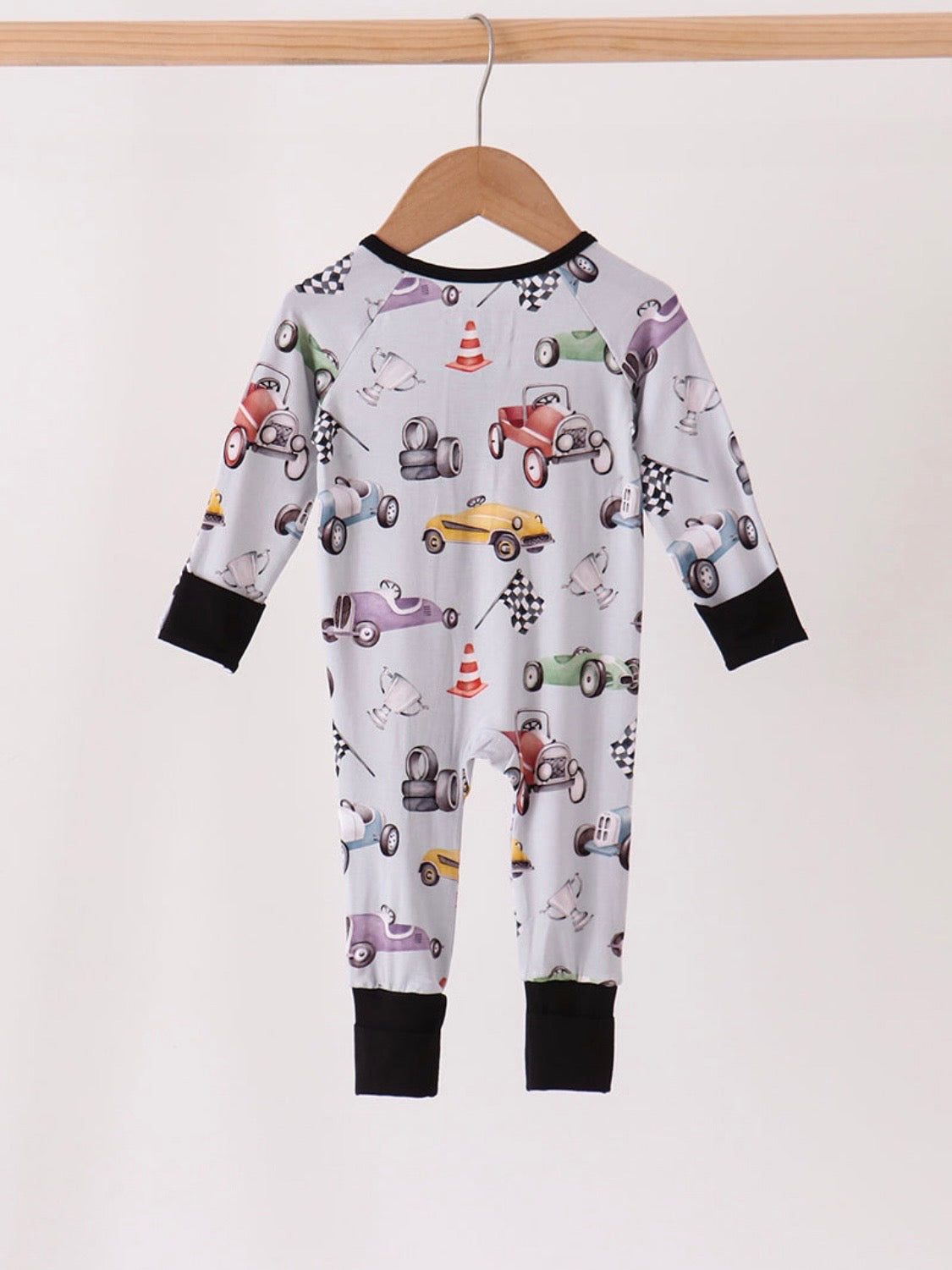 Ready, Set, Race! Bamboo Zip Romper 🏎️🏁