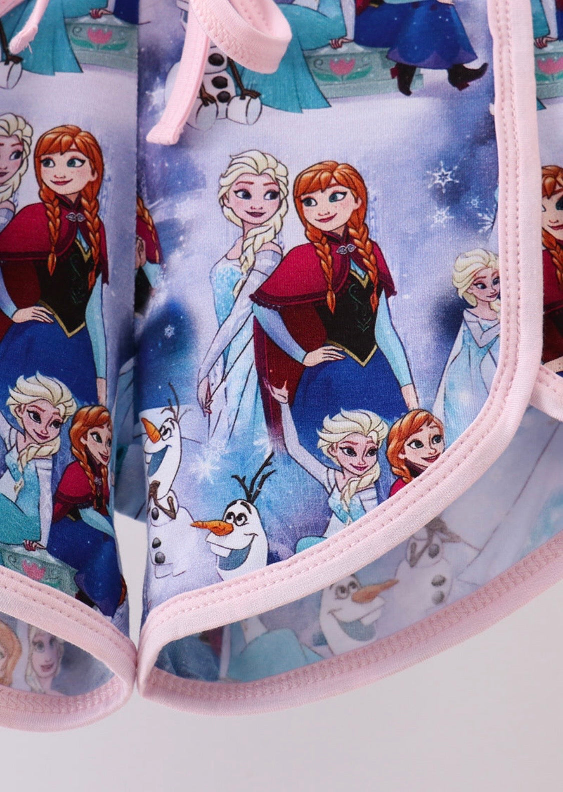 Blue Frozen Bamboo Shorts Pajamas Set