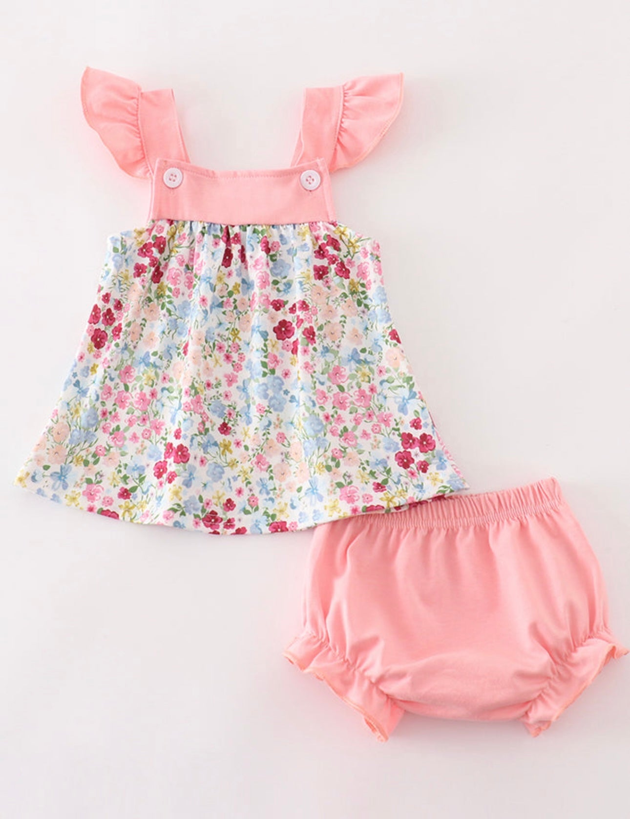 Pink Floral Baby Set