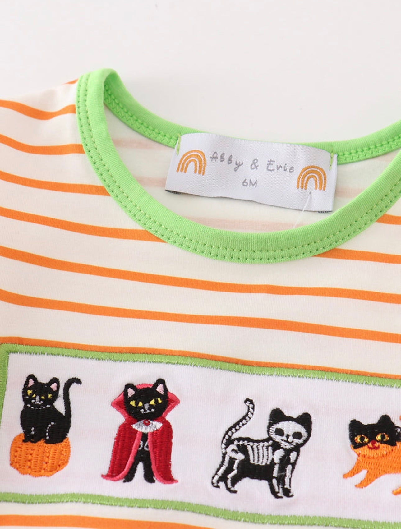 Green Halloween Cat Girl Romper