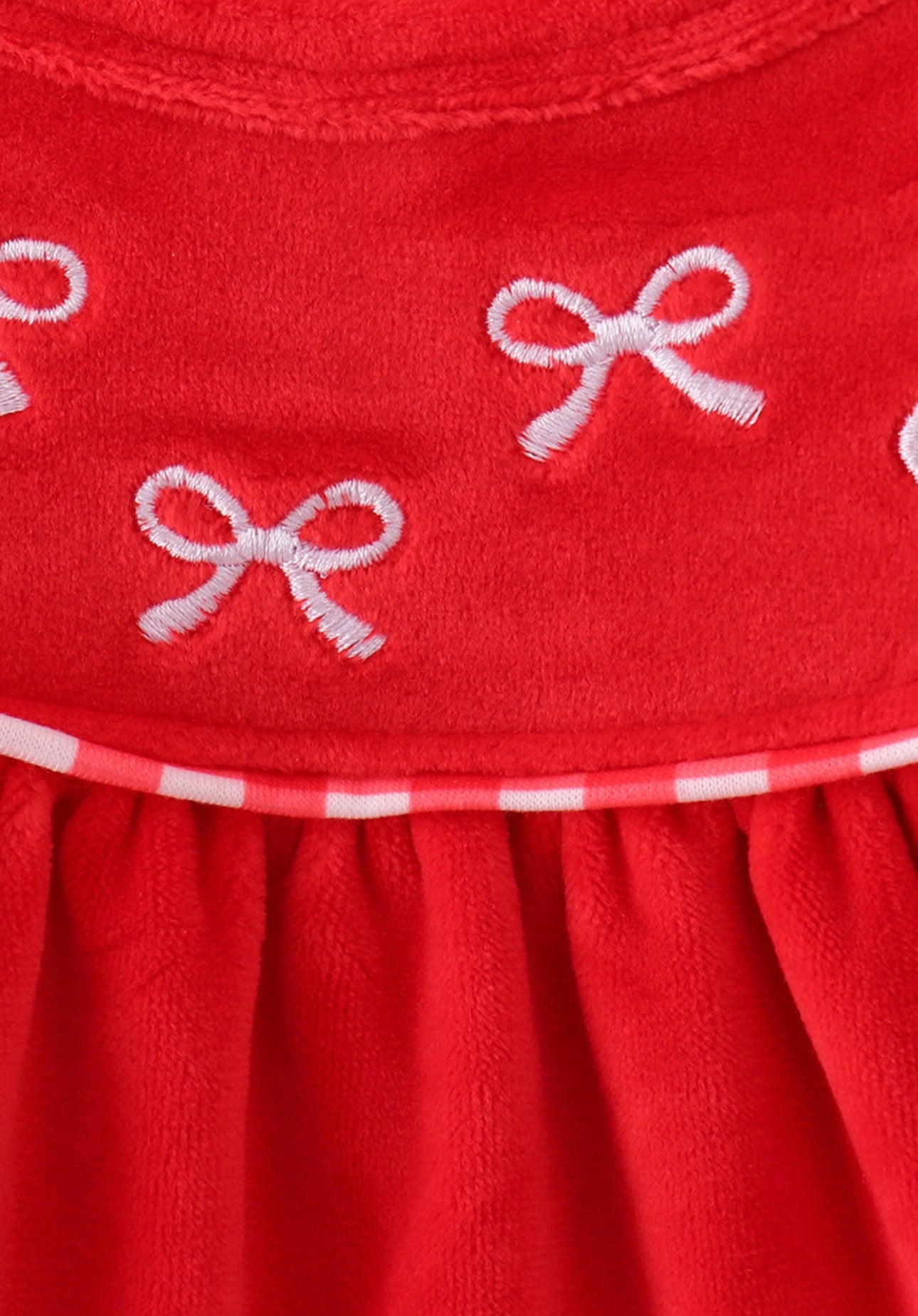 Red Velvet Embroidery Bloomer Set