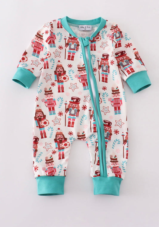 Blue Nutcracker Romper