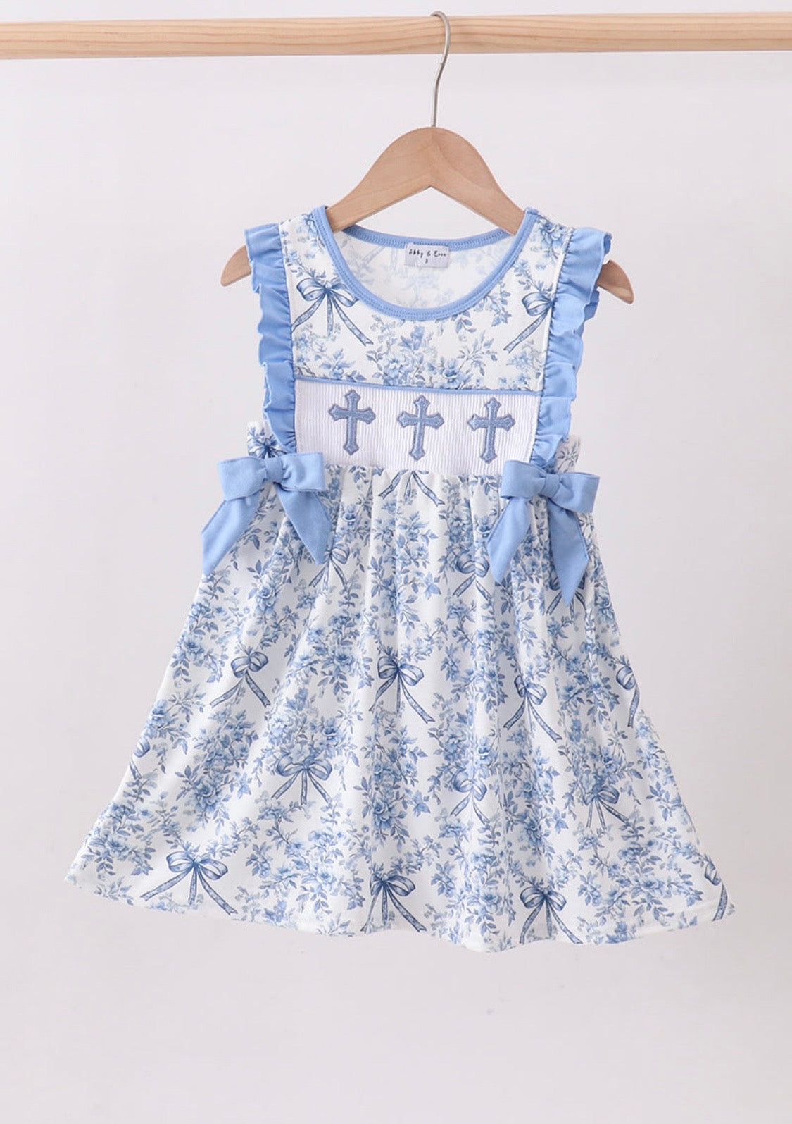 Blue Cross Smocked Dress