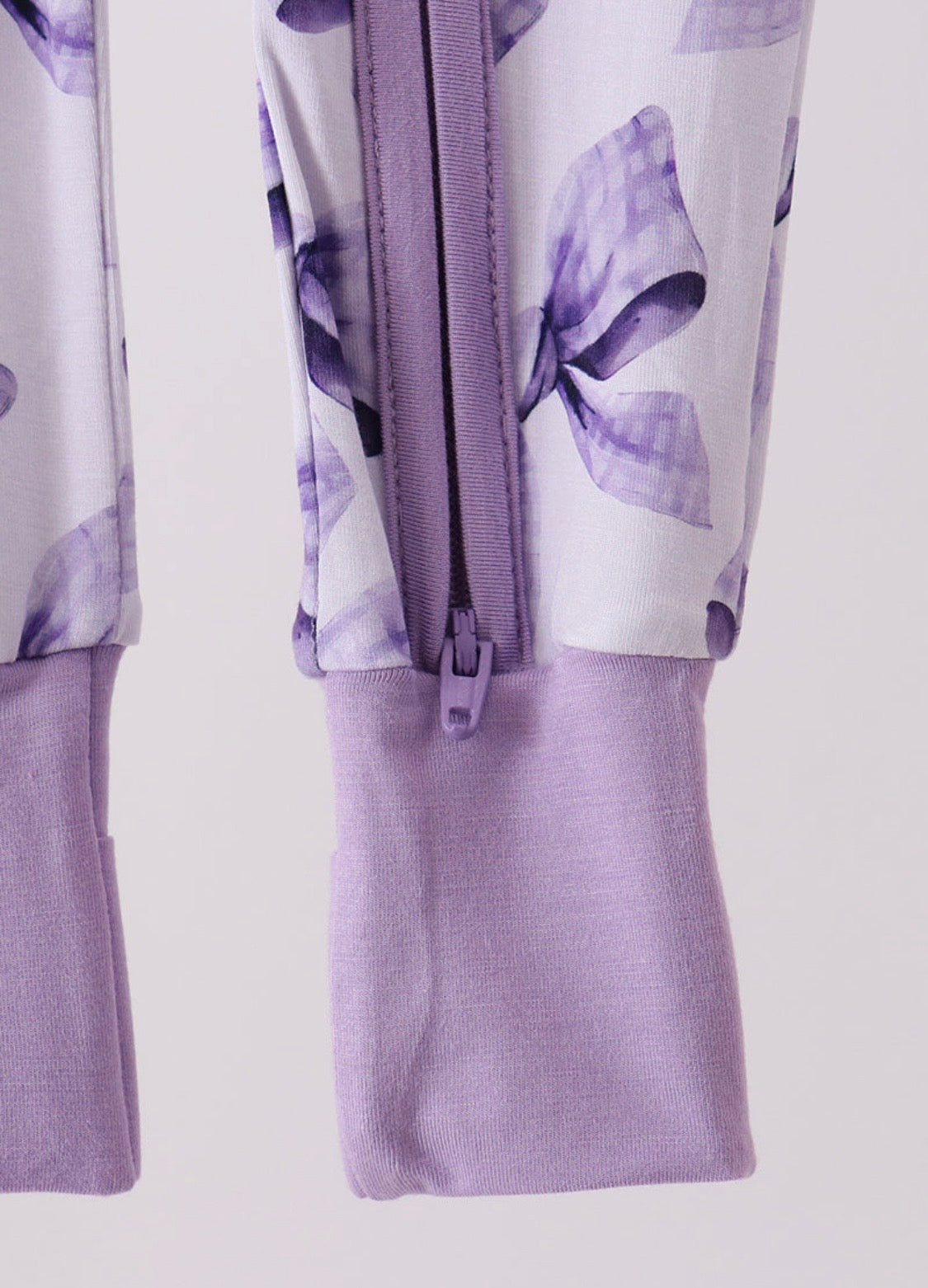 Lavender Bow Bamboo Romper