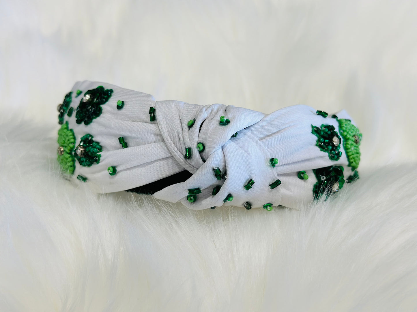 Lucky Beaded Knotted Headband