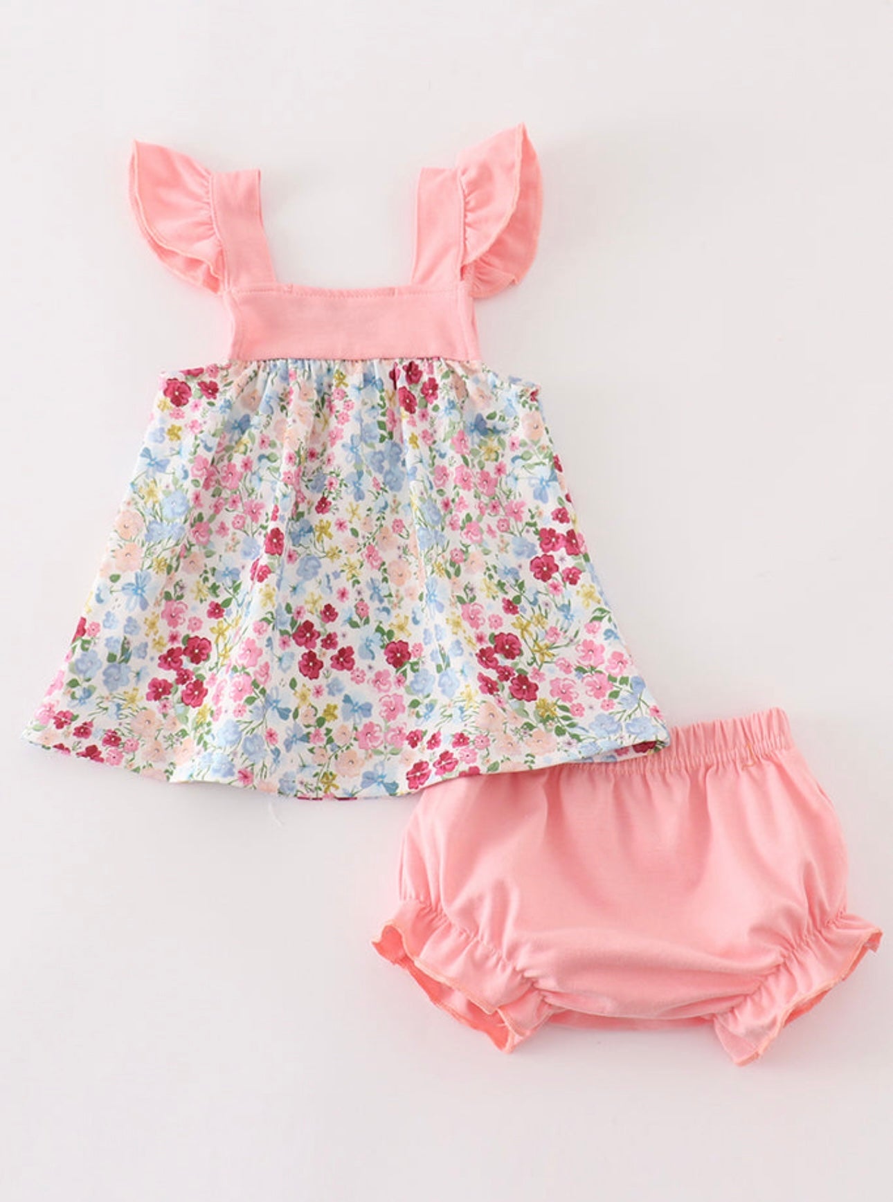 Pink Floral Baby Set