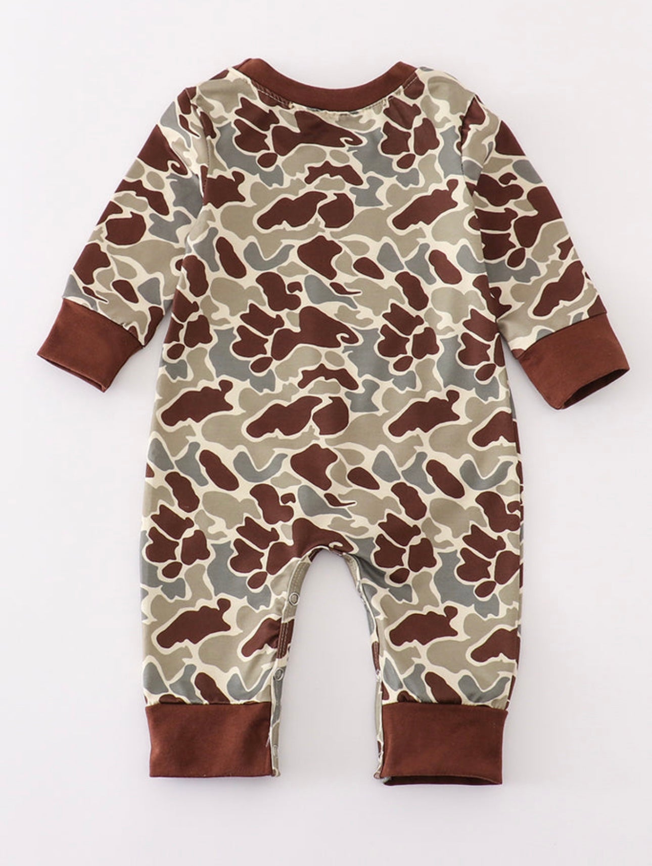 Camo Print Romper with Pocket