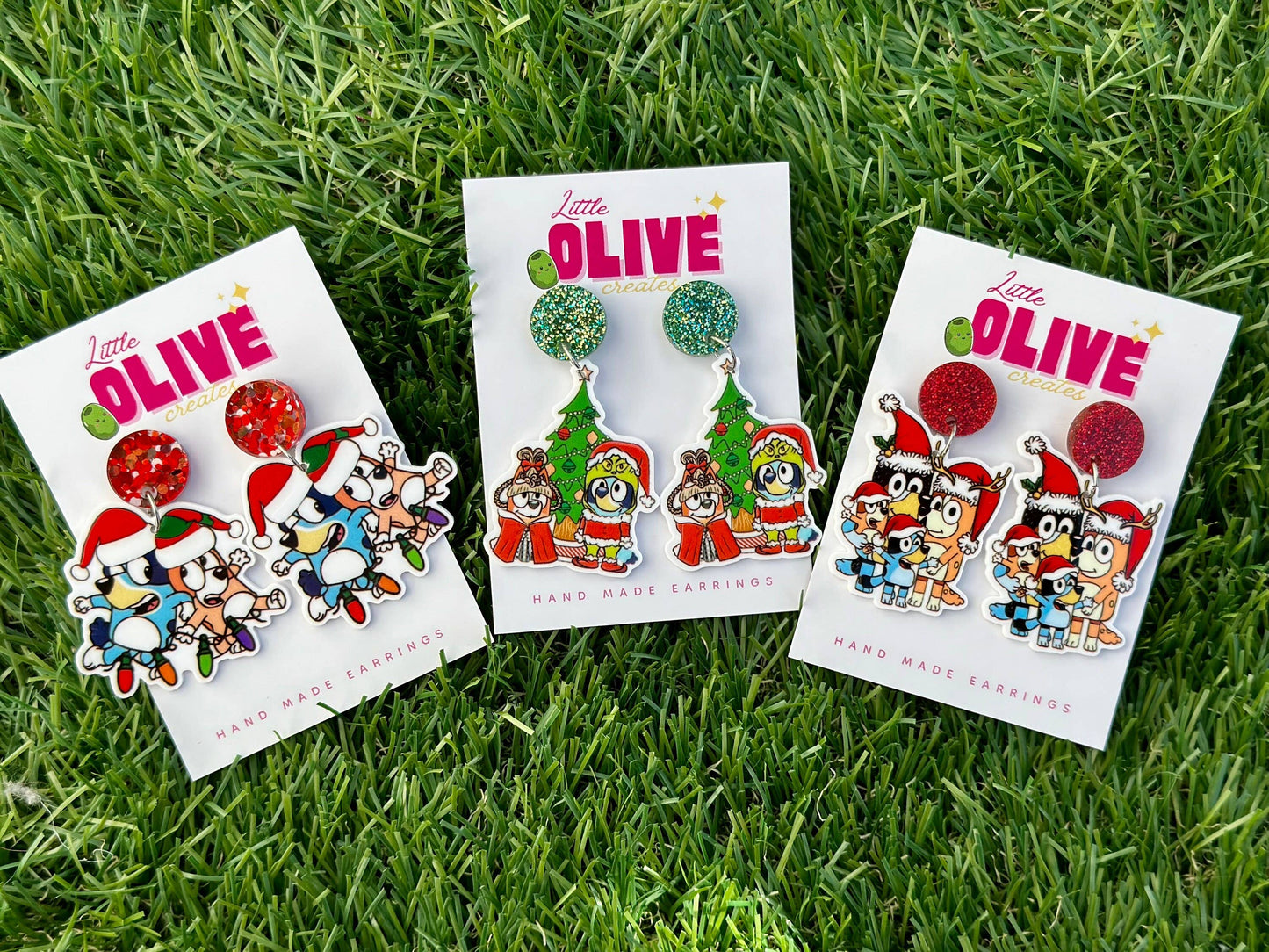 Bluey Christmas Earrings - 4 Adorable Styles