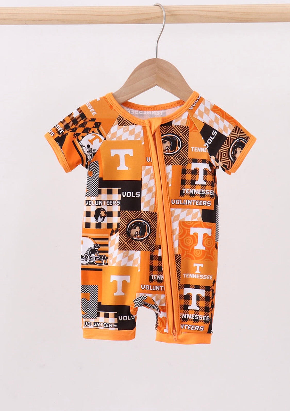 Orange Bamboo VOLS Romper