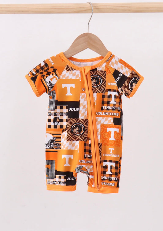 Orange Bamboo VOLS Romper