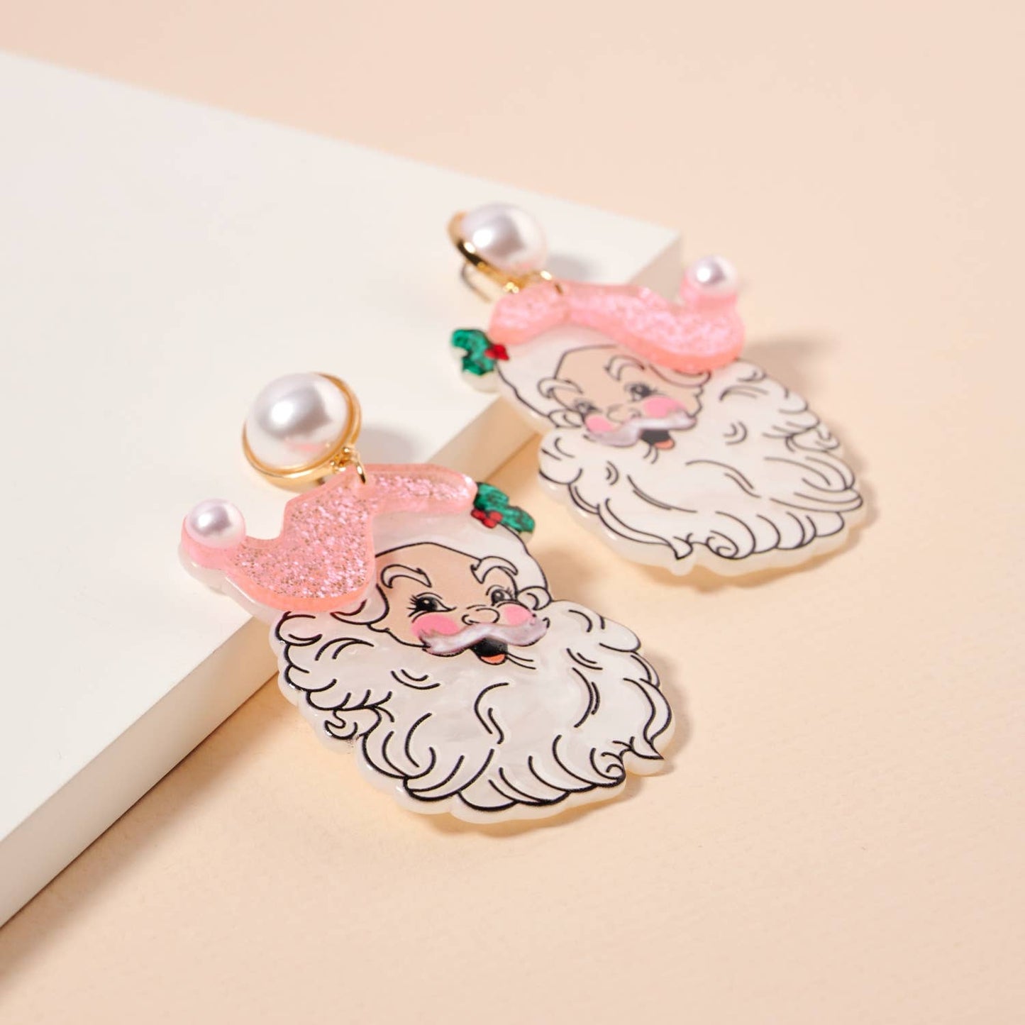 Christmas Santa Claus Dangling Earrings