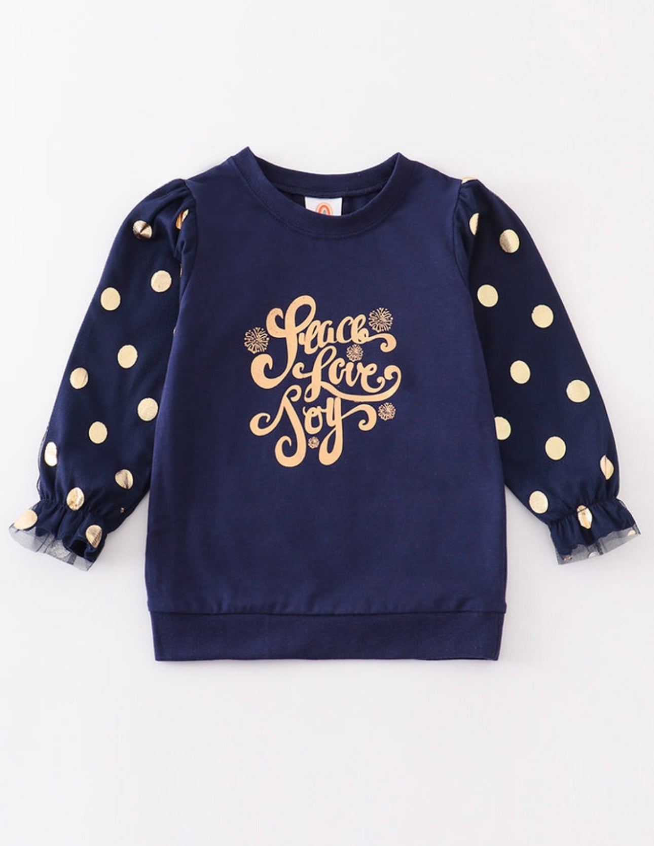 Navy Peace Joy and Love Sweatshirt