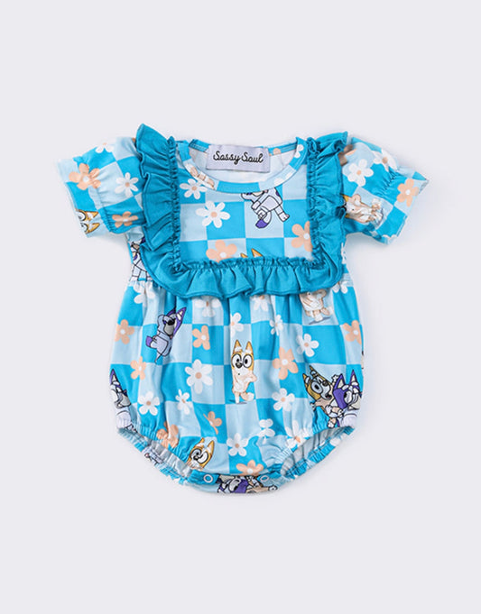 Blue Bluey Ruffle Bubble