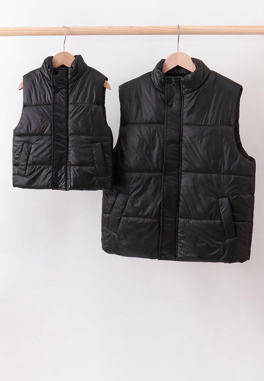 Black Mommy & Me Puffer Vest