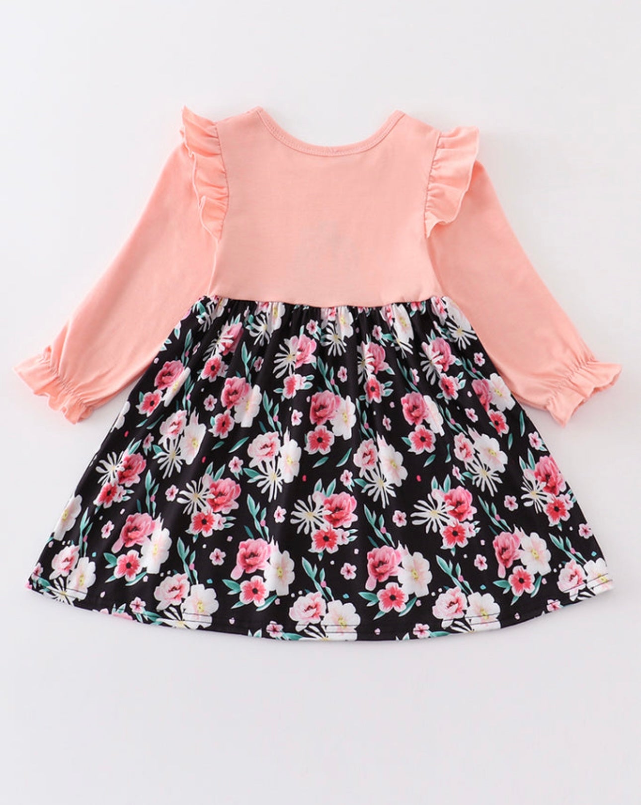 Floral Pumpkin Applique Dress