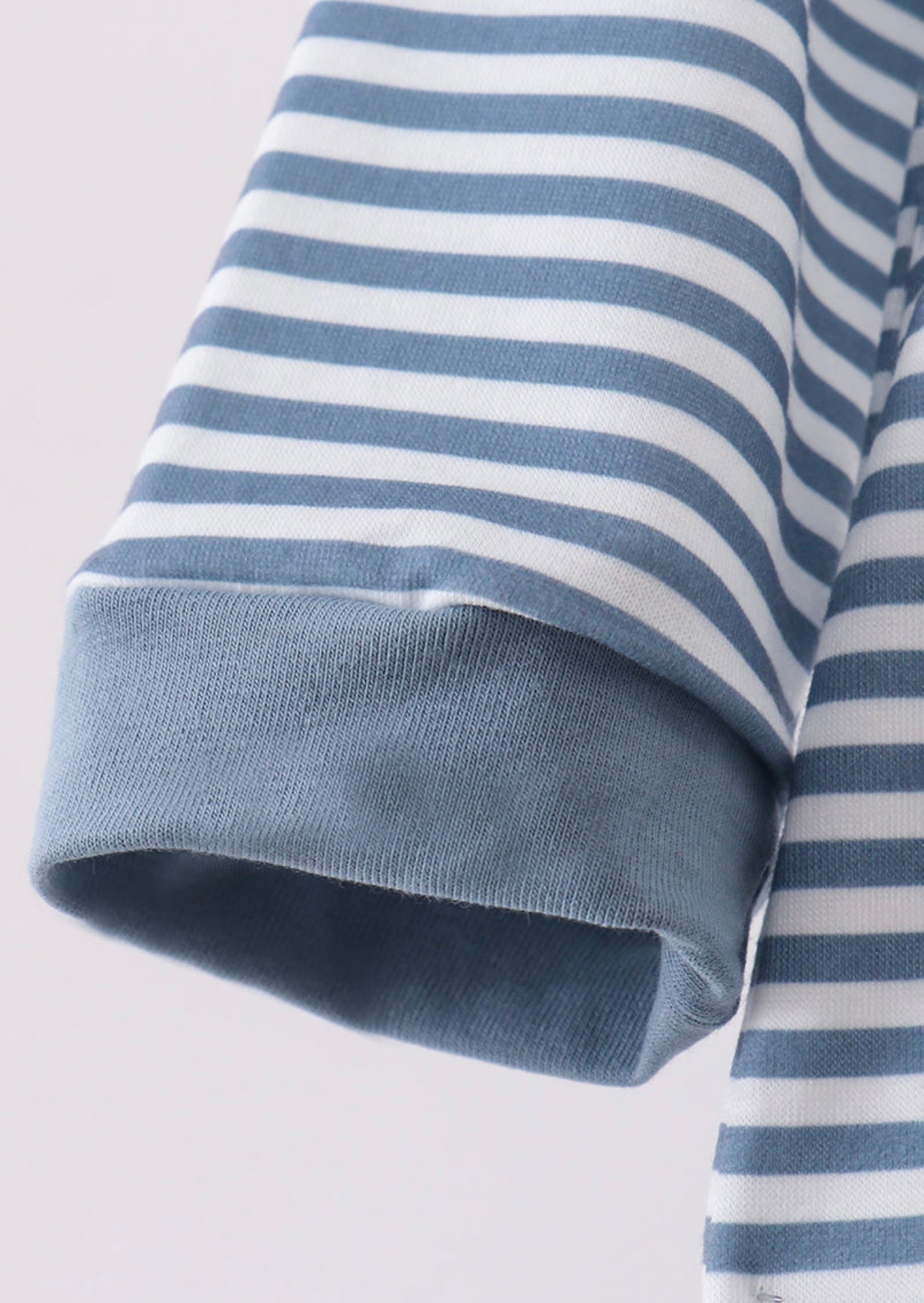 BLESSED Embroidery Striped Romper