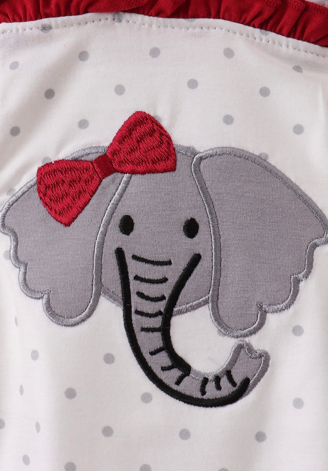 Alabama Elephant Dot Ruffle Bubble