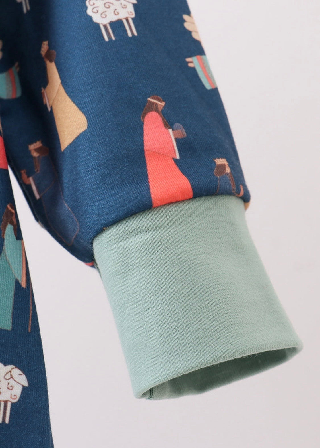 Navy Nativity Print Romper