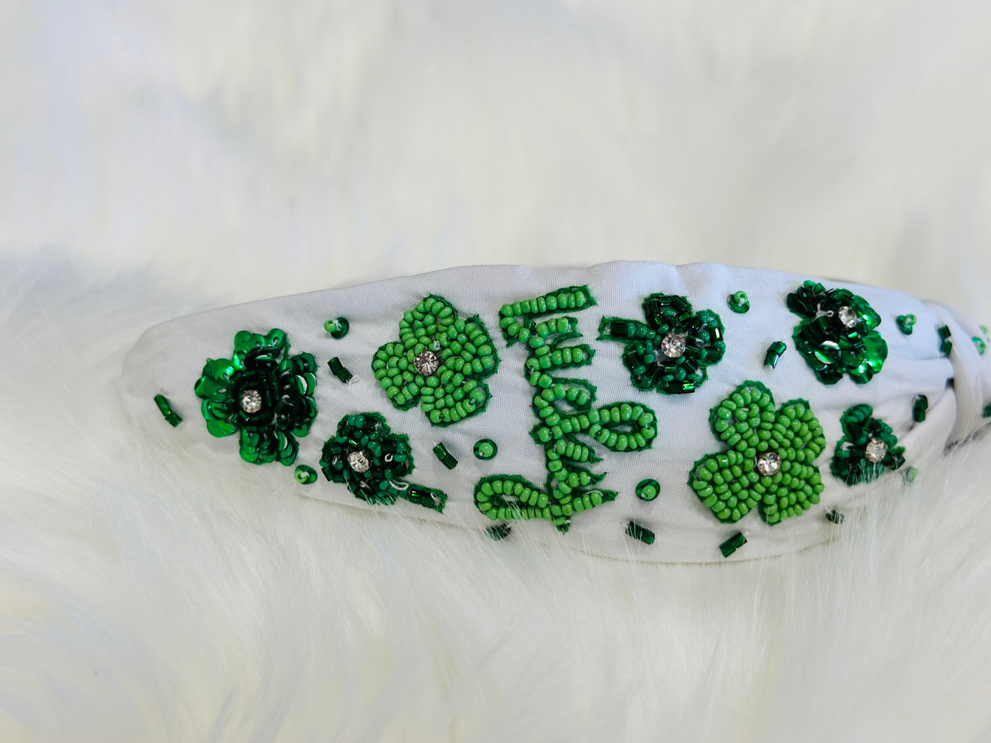 Lucky Beaded Knotted Headband