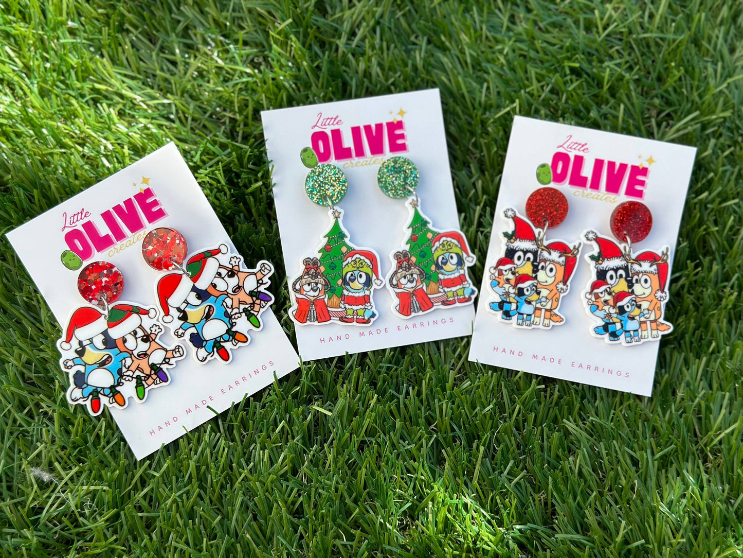 Bluey Christmas Earrings - 4 Adorable Styles