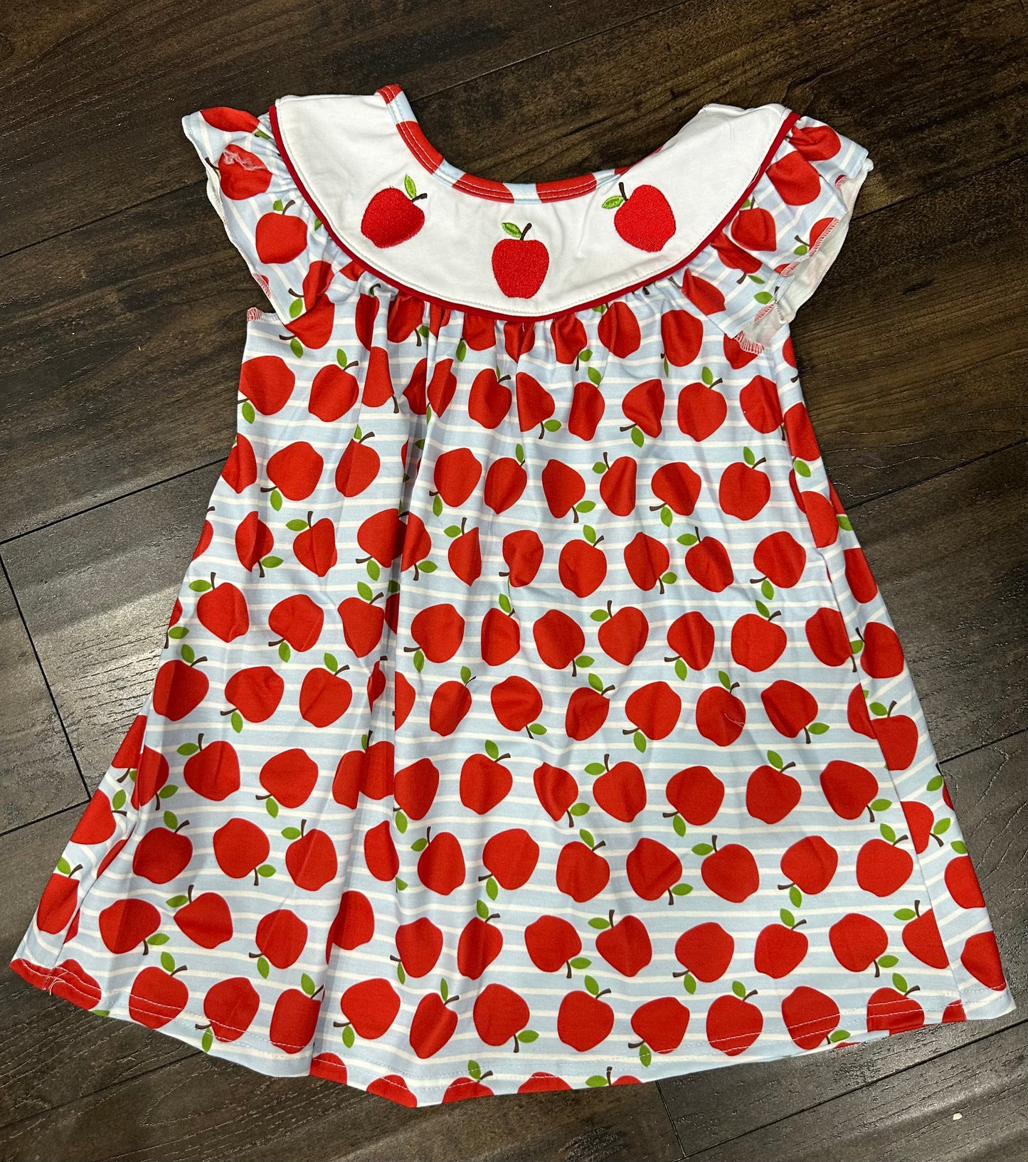 Red Apple Embroidery Dress