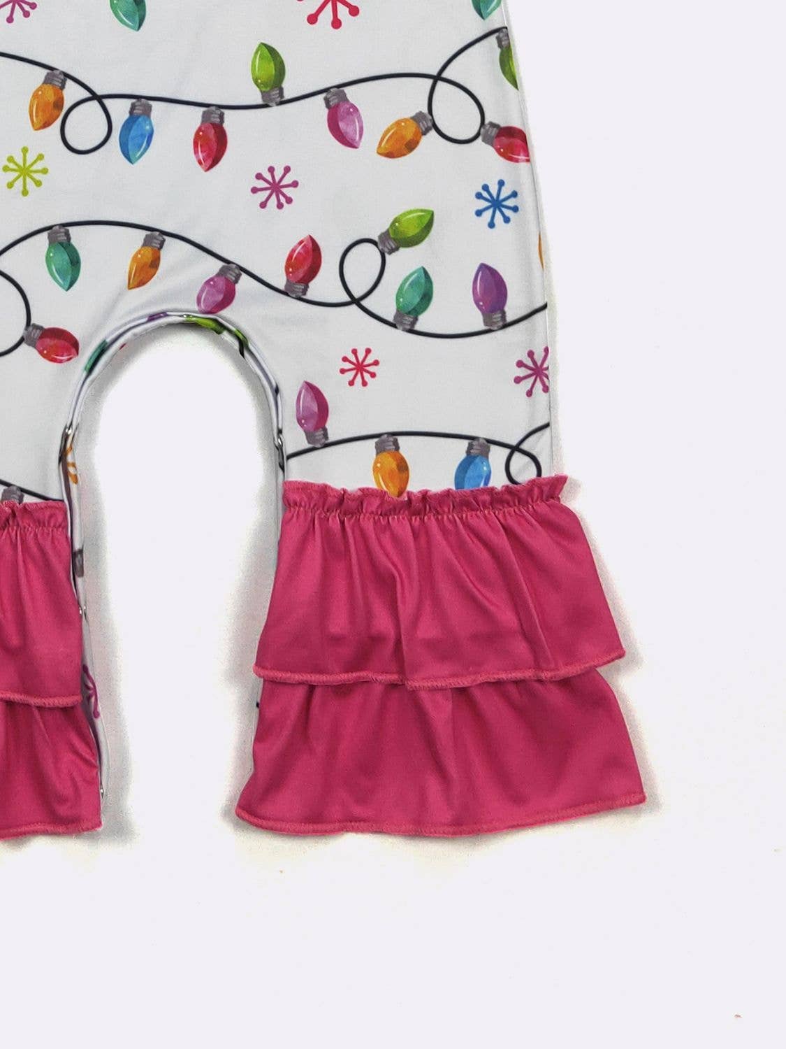 Christmas Lights Bling Baby Romper