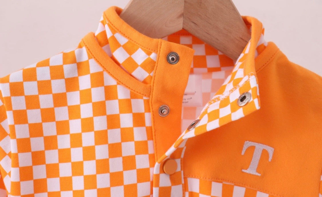 Tennessee Checkered Ruffle Pullover