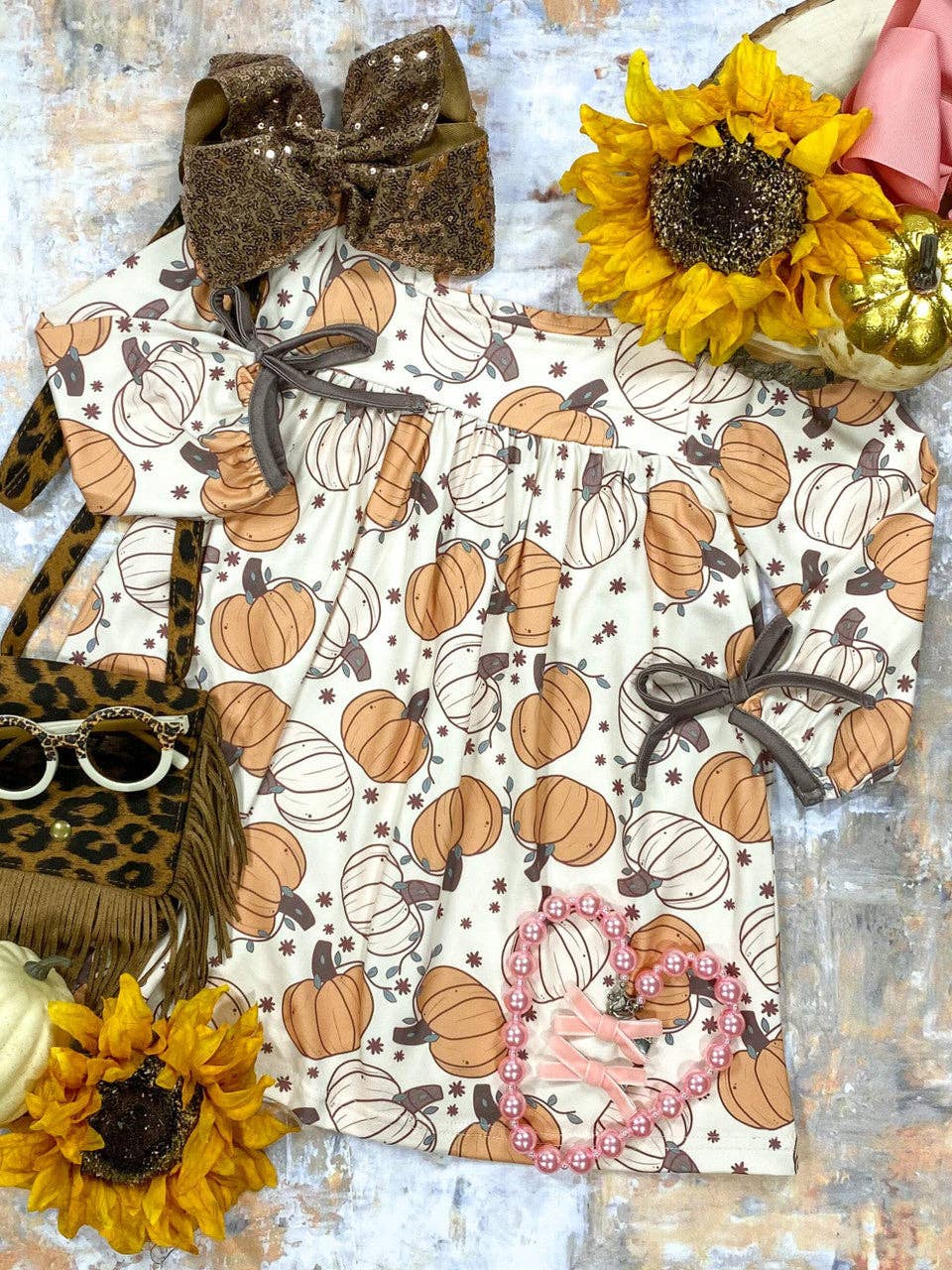 Pumpkin Patch Empire  Dress