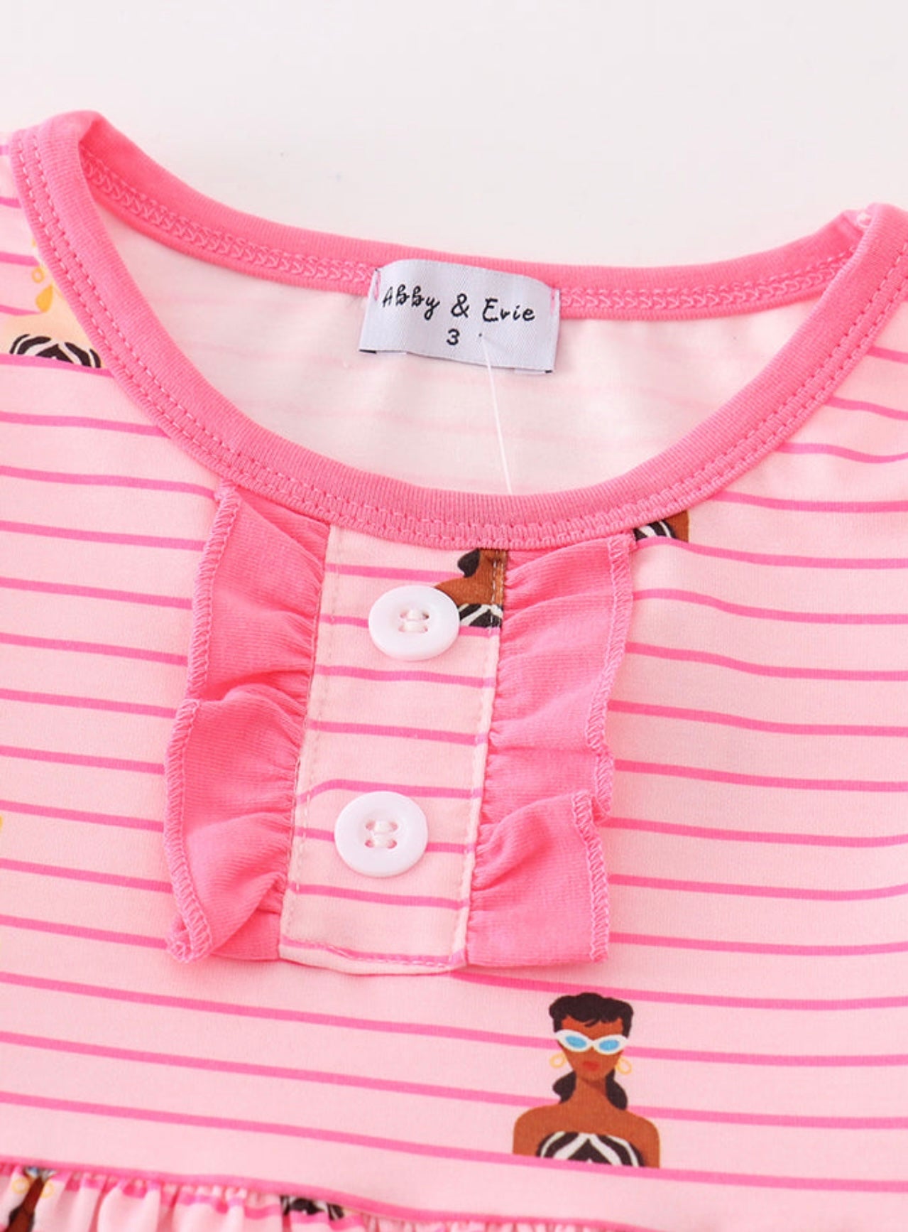 Pink Striped Barbie Dress