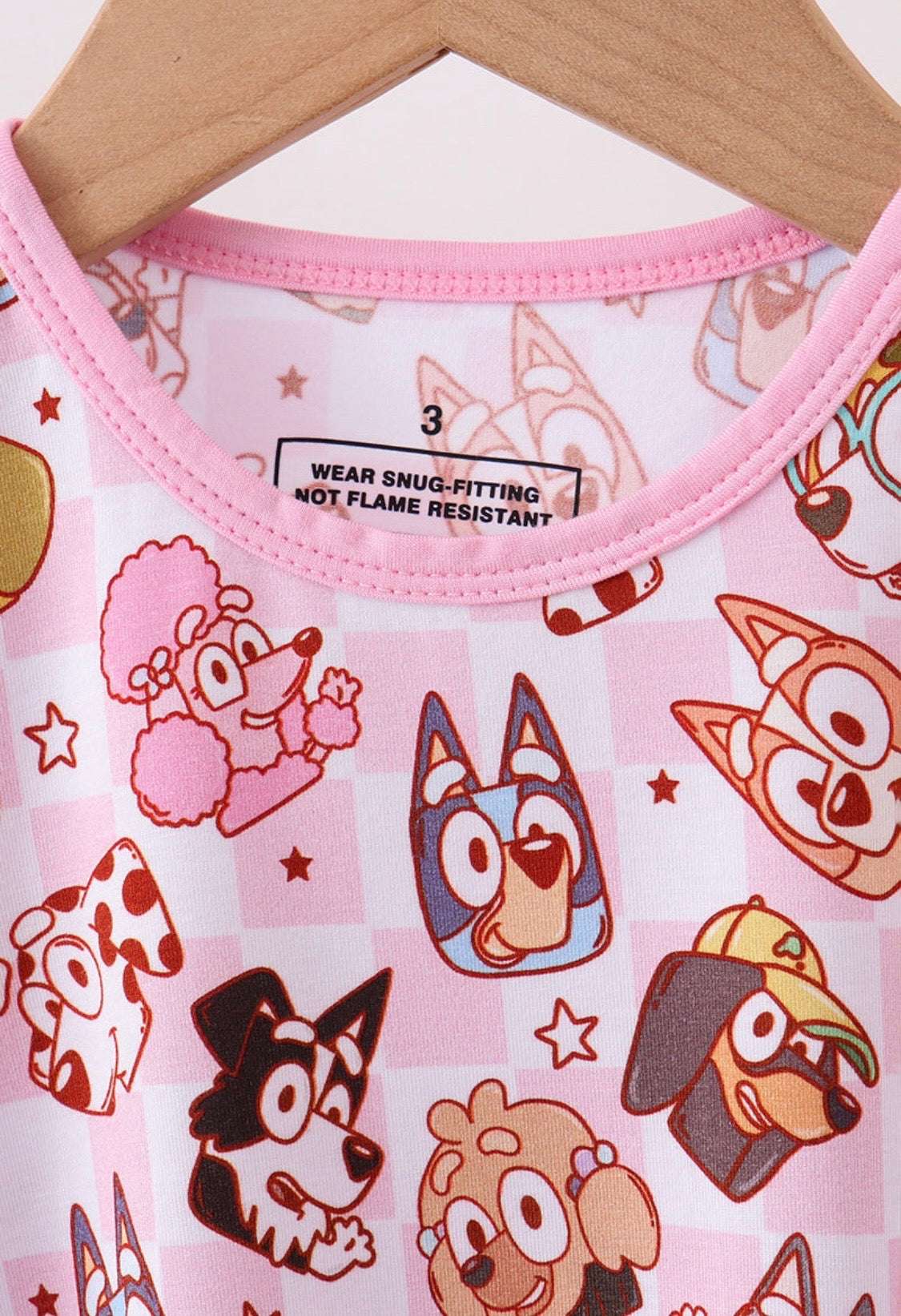 Pink Bluey Print Bamboo Pajamas