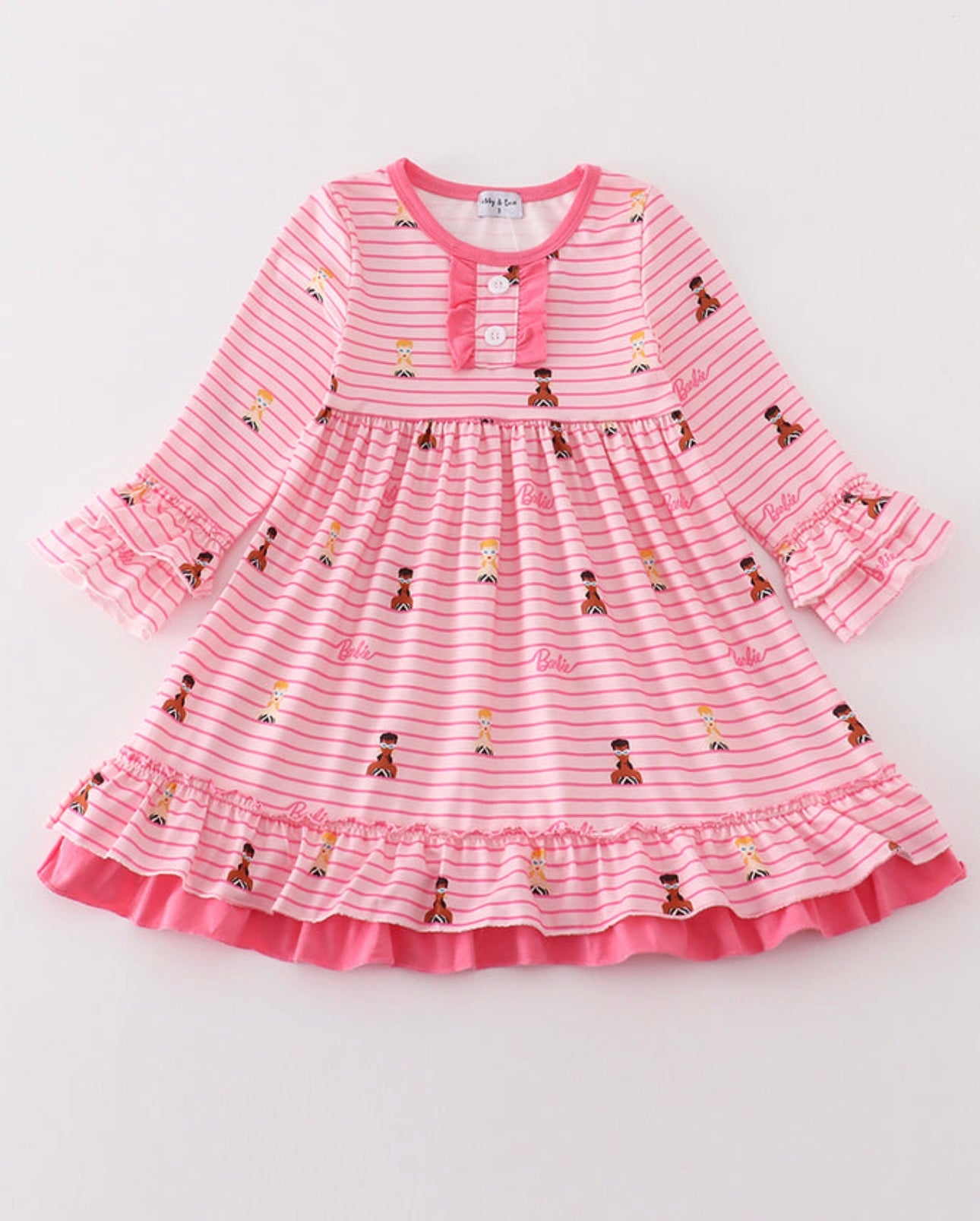 Pink Striped Barbie Dress