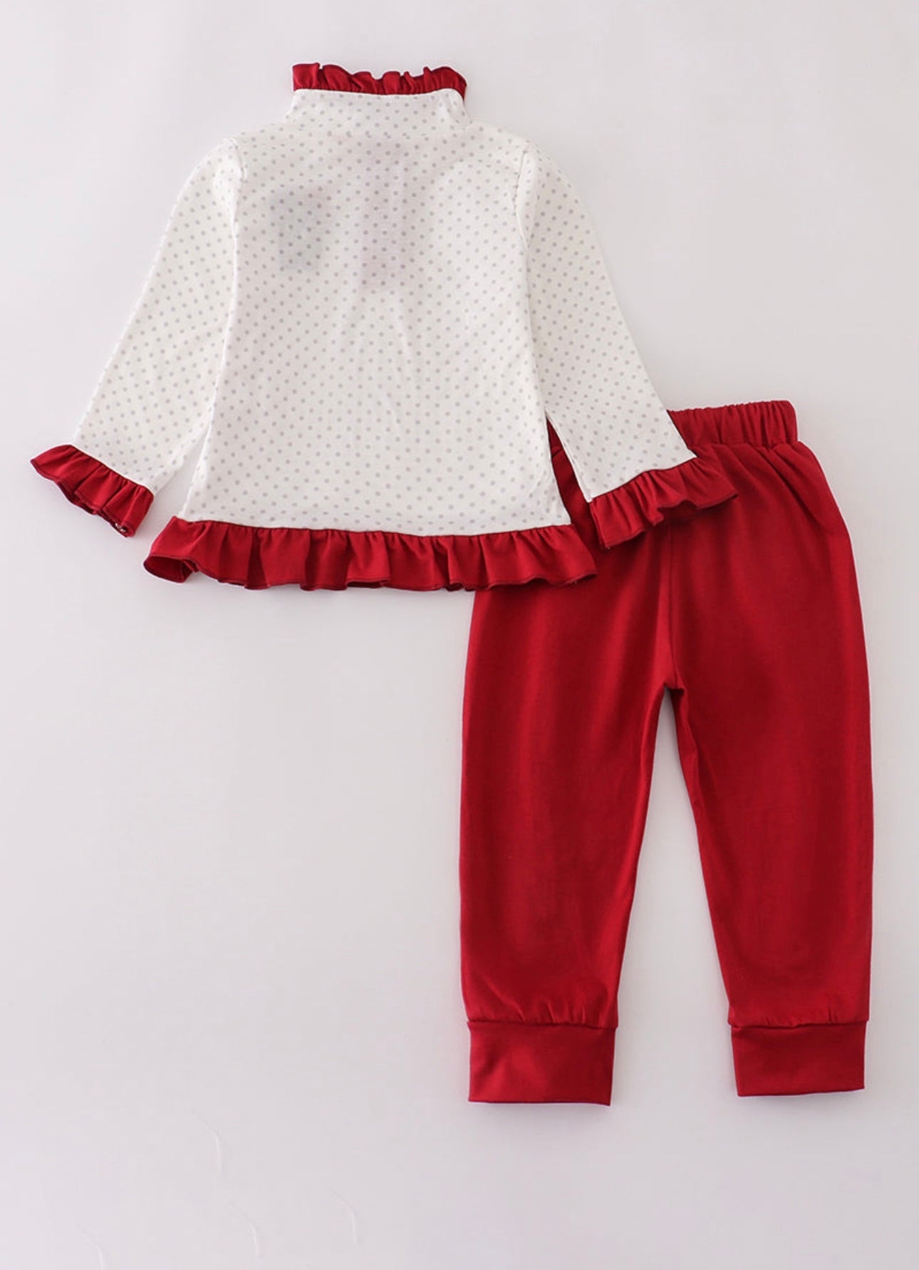 Alabama Polka Dot French Knot Pullover Ruffle Set
