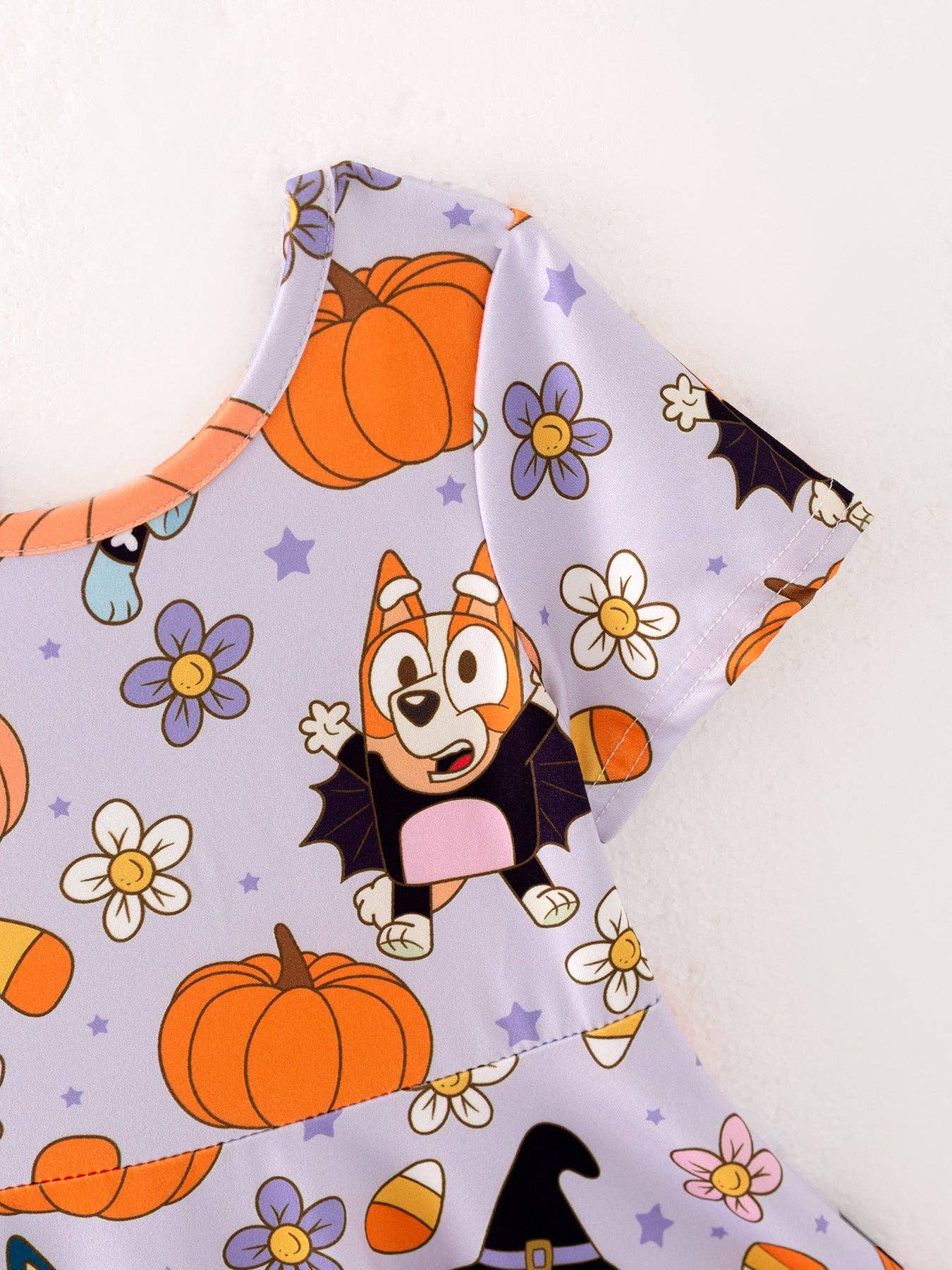 Halloween Bluey Girls Pumpkin Print Dress