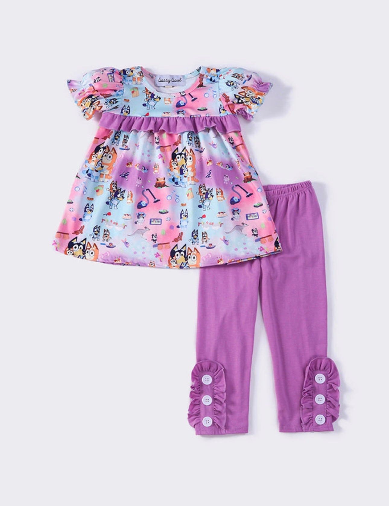 Purple Bluey Pant Set