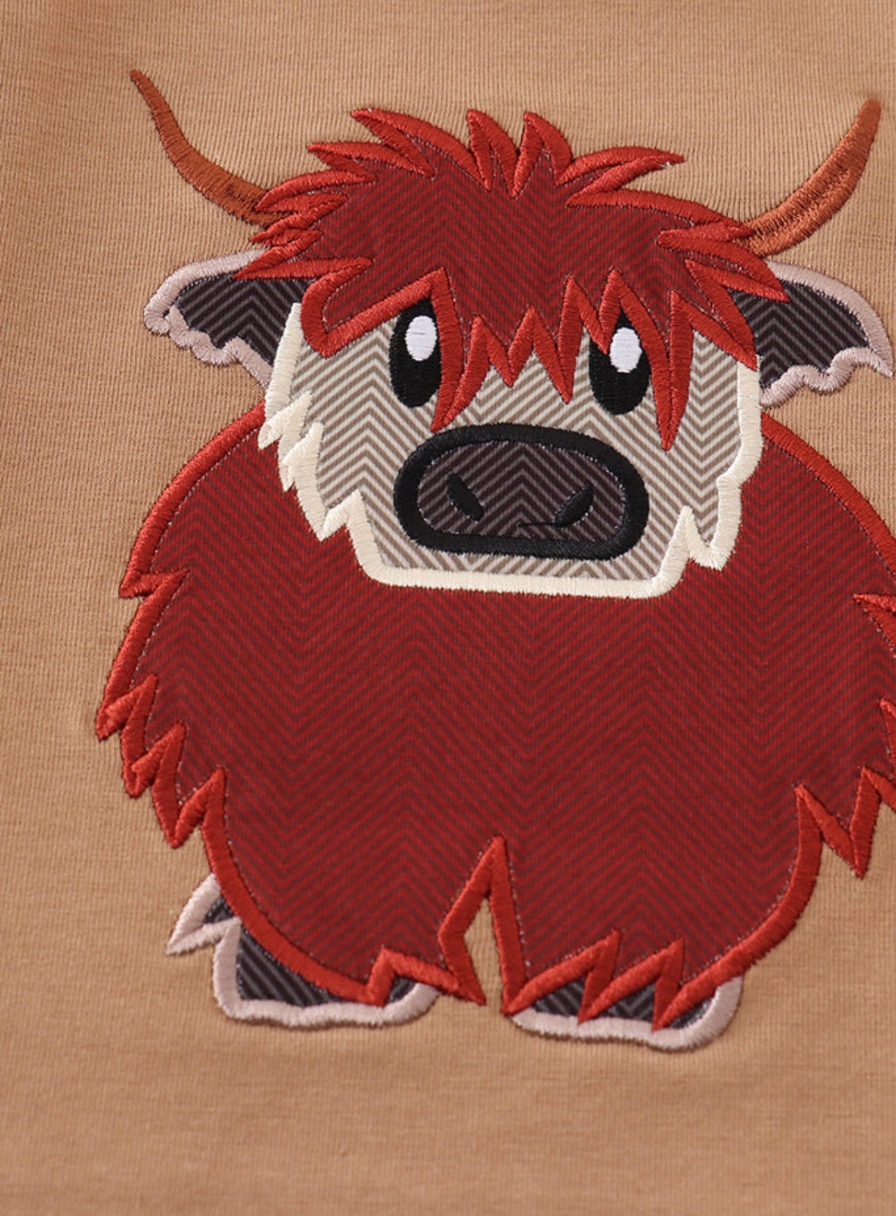 Brown Cow Applique Top