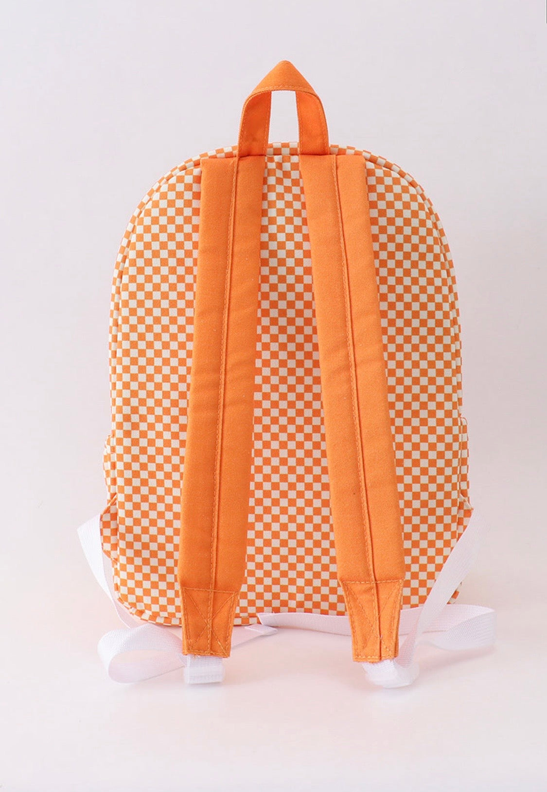 Checkered Embroidery Backpack
