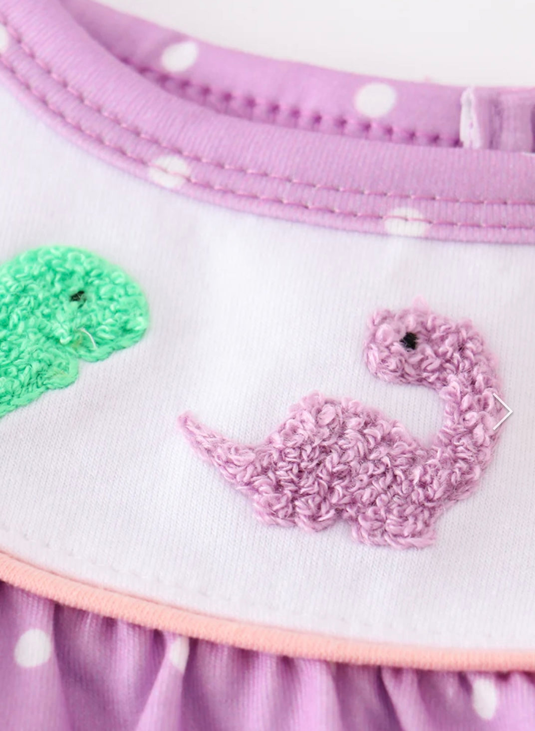 Purple French Knot Dinosaur Set