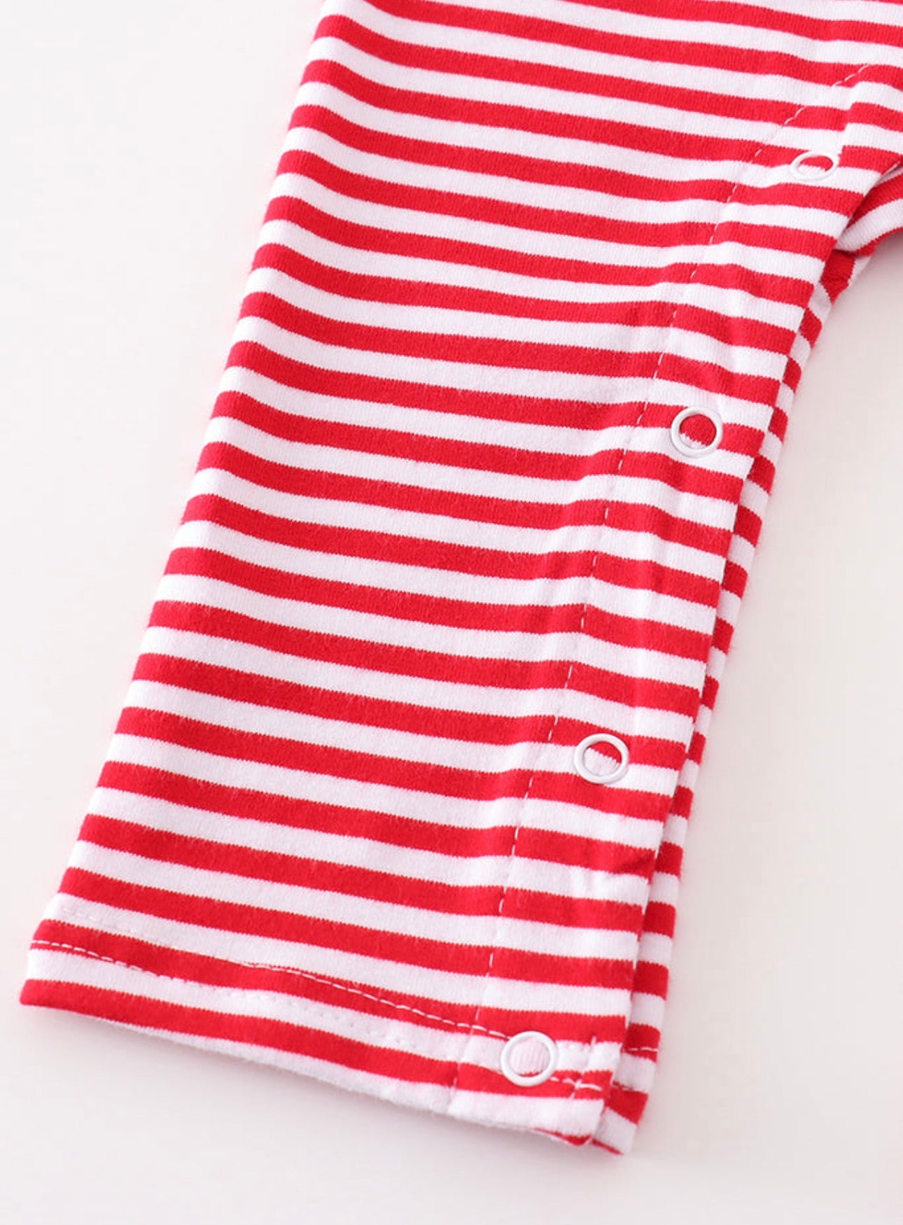 Red Stripe Dino Romper