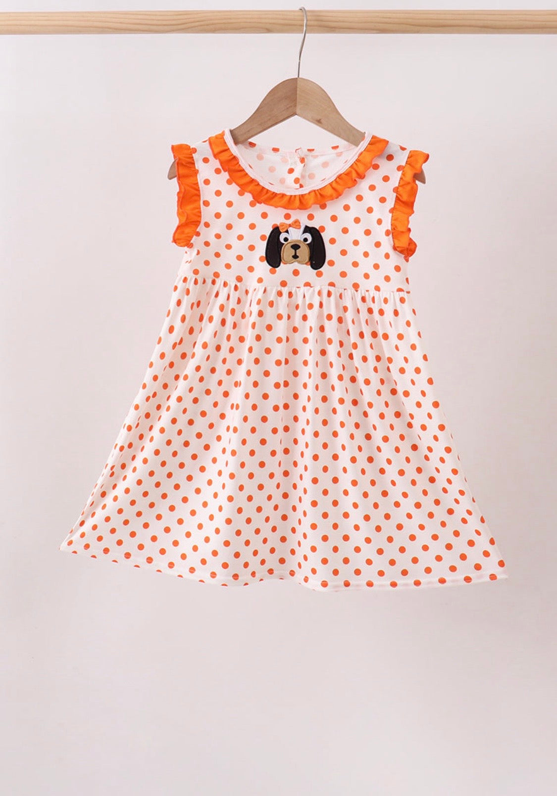 Orange Dot Tennessee Applique Dress