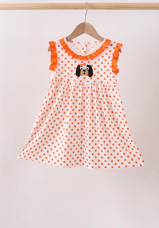 Orange Dot Tennessee Applique Dress